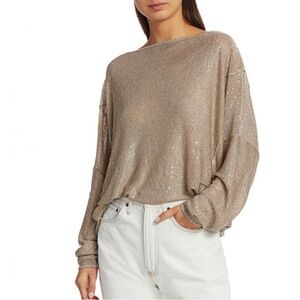 Free People "All That Glitters" Women's Knit Top Size Small.